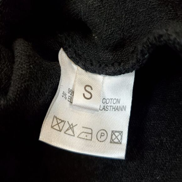 Ganni Textured Black White Mini Dress S Pleated Vneck Quiet Luxury Minimalistic - Picture 12 of 14